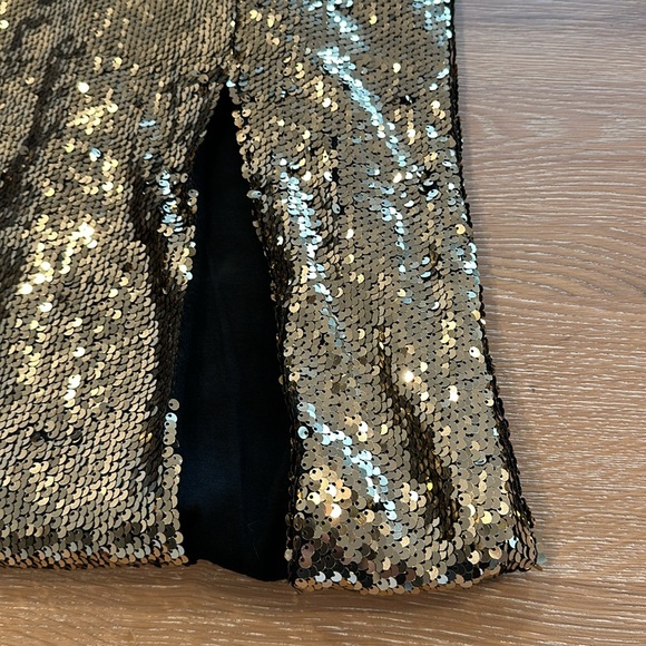 Gold Sequined Maxi Skirt - Picture 2 of 6